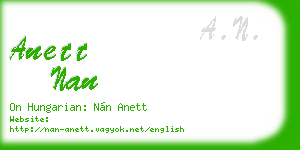 anett nan business card